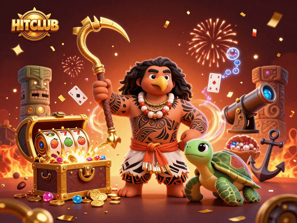 Unleash big wins at HITCLUB with vibrant 3D casino action featuring lively characters and games.