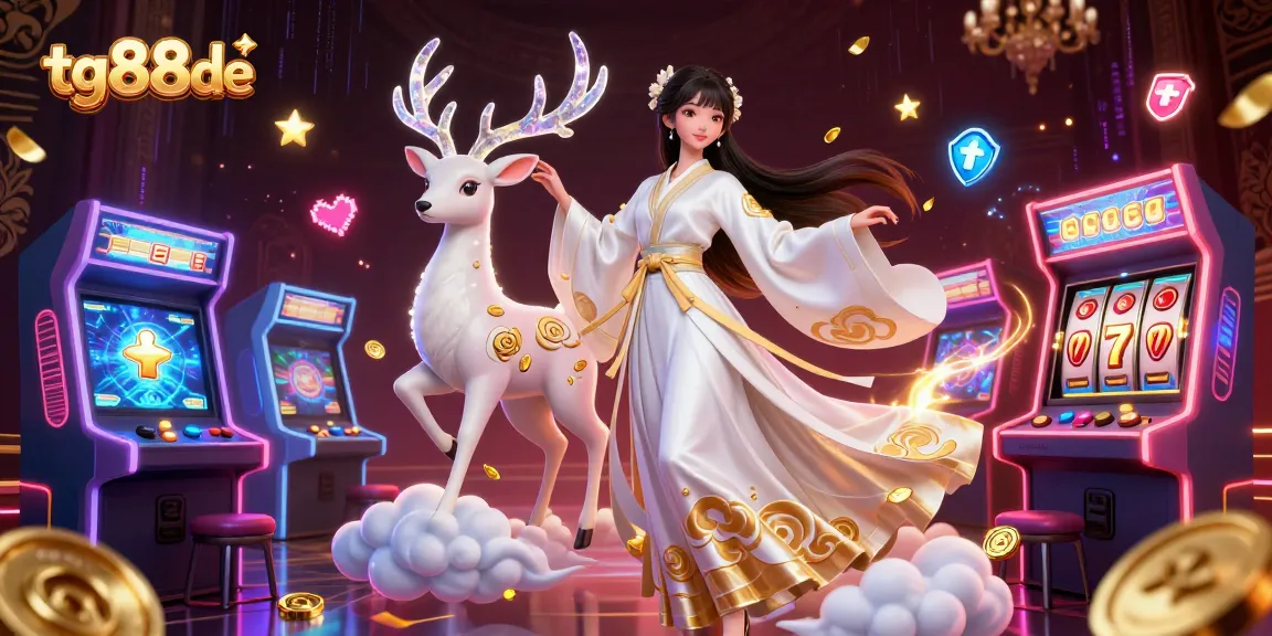 Spin the reels and win Big with tg88de in this vibrant casino-themed illustration.