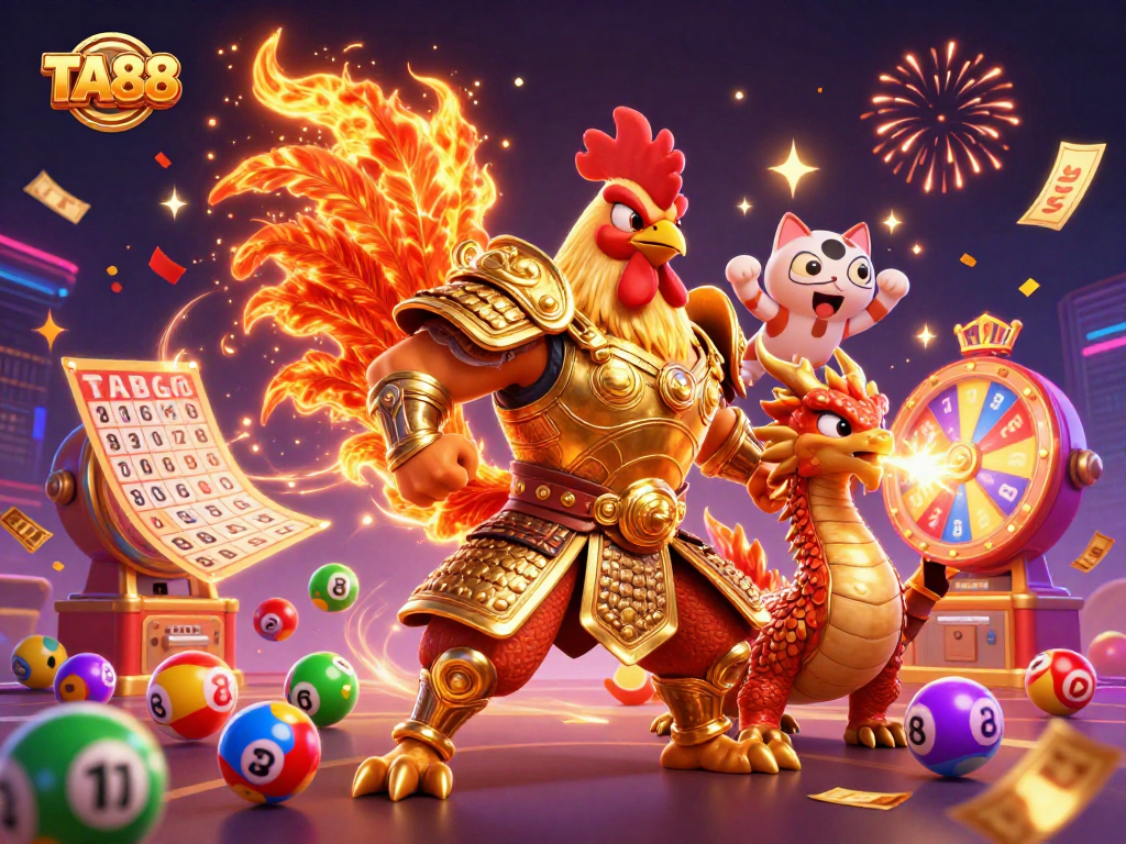 Experience TA88's thrilling gaming scene with vibrant characters and engaging elements.