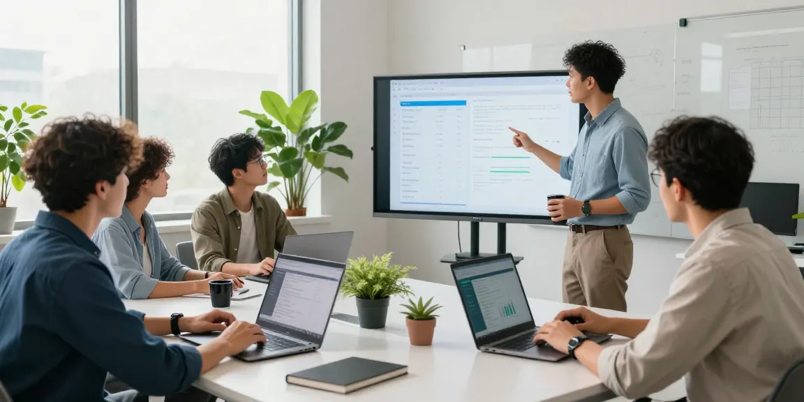 Remote IT support for small businesses team collaborating in modern office