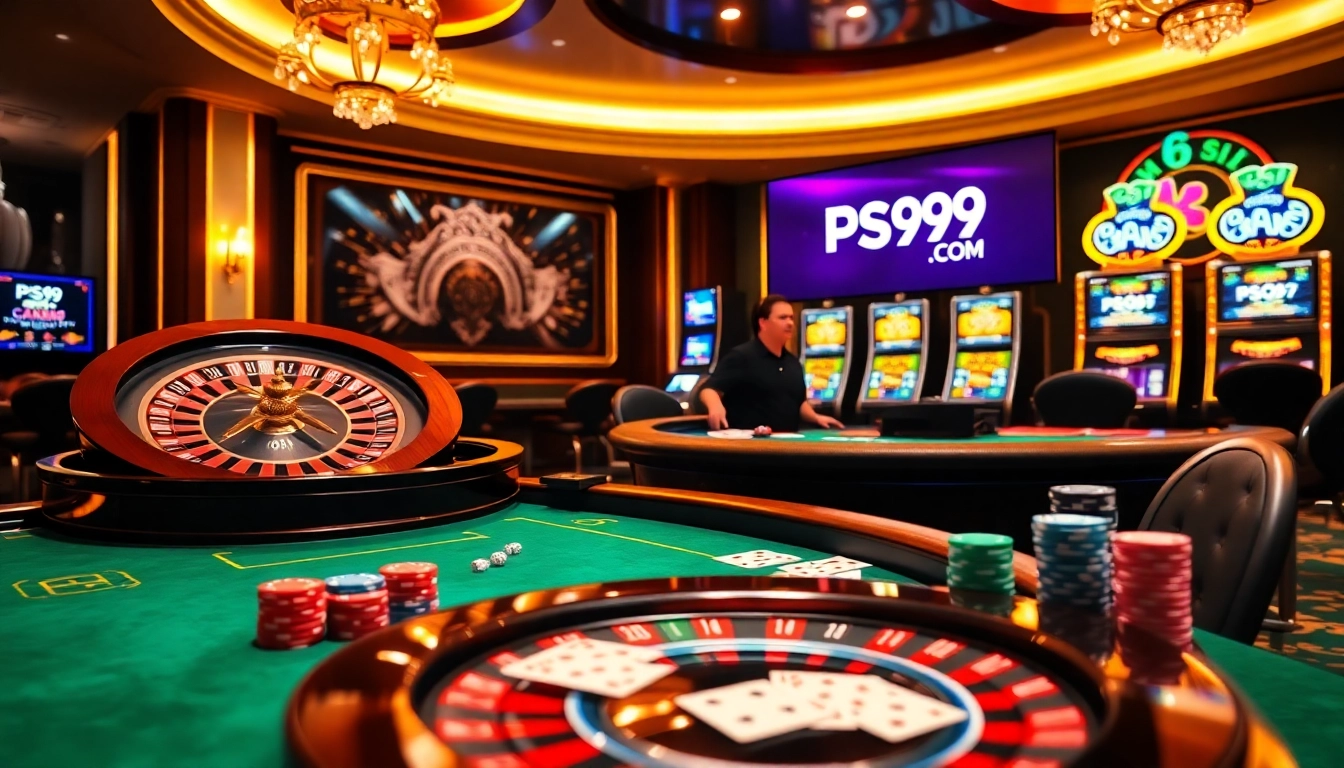 Engage in thrilling gameplay at PS99 COM with vibrant casino tables and professional dealers